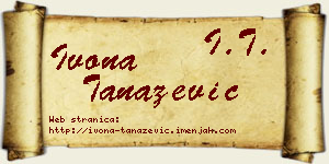 Ivona Tanazević vizit kartica